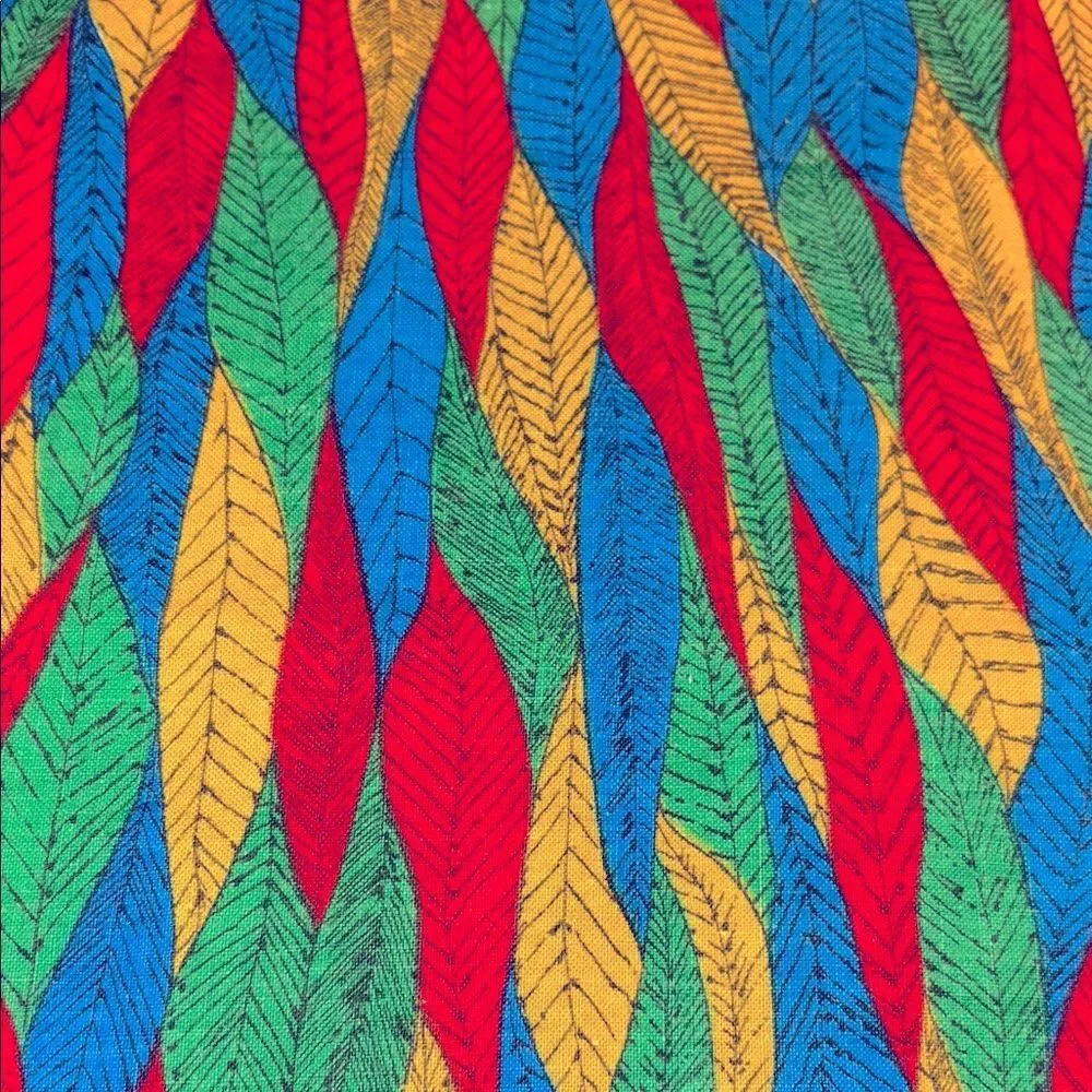 Vibrant Multicolor Leaves Tablecloth